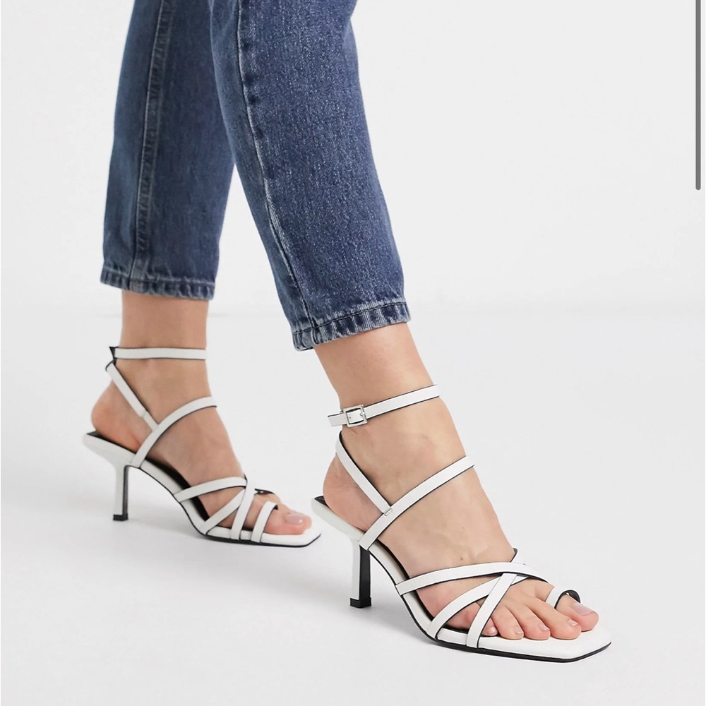 LAST CHANCE SALE ends 5/1 ASOS DESIGN Whittle Toe Loop Mid-Heeled Sandals